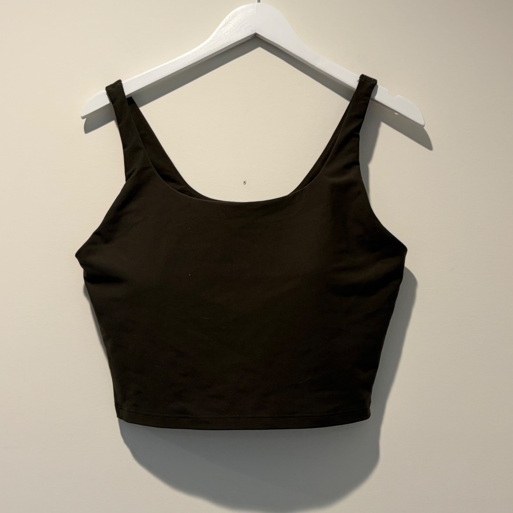 Old Navy Active Powersoft Light Support Cropped Sports Bra Tank Top XL Brown